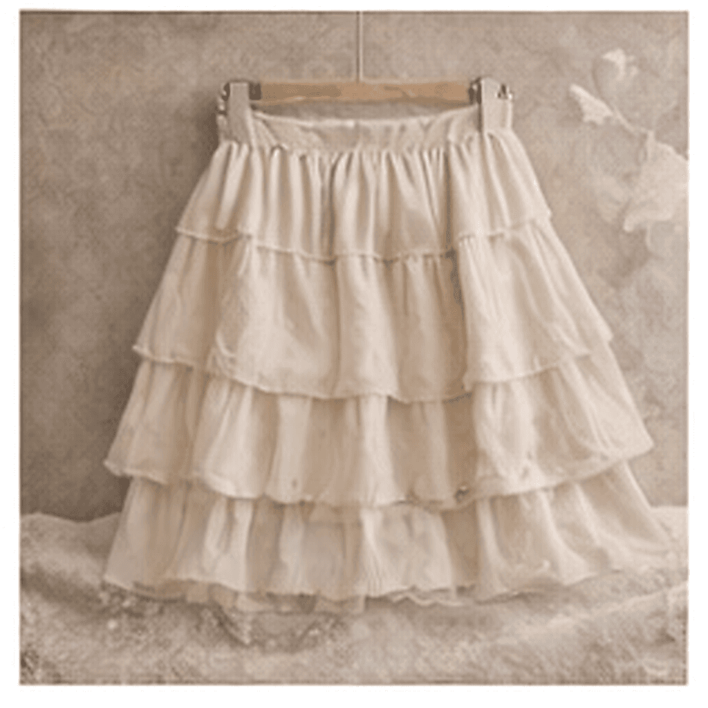 ティアードスカート（アイボリー）