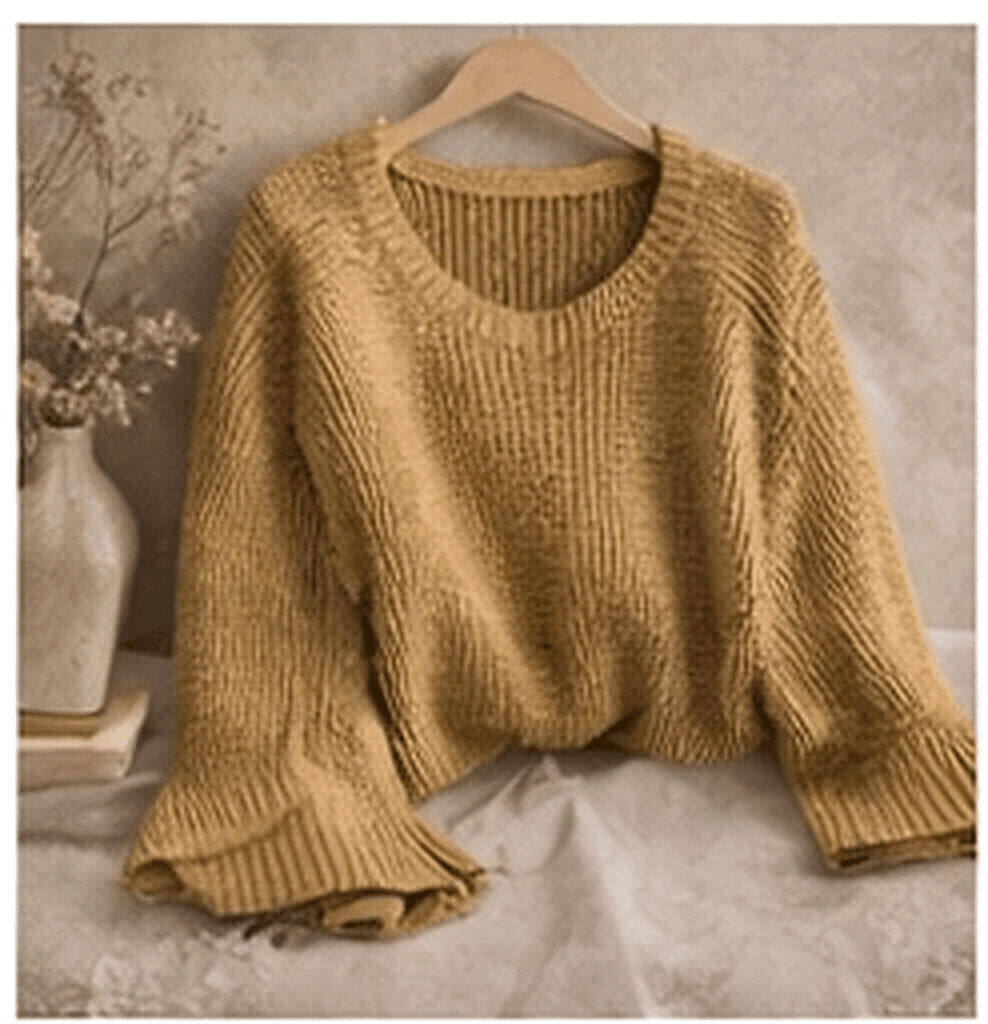 ローゲージニット（マスタード）